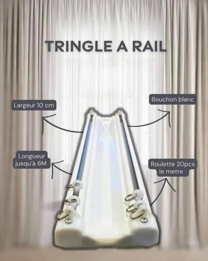 حامل الستائر الثنائي tringle rideau double rail