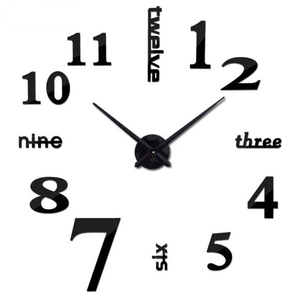 ساعة لاصقة horloge 3D M01 noire