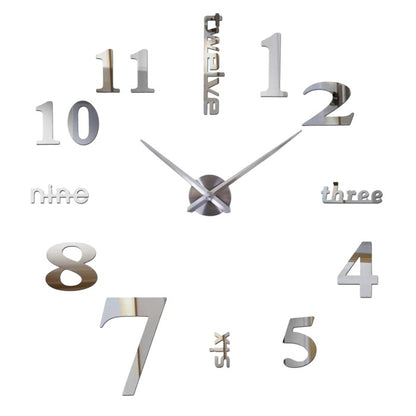 ساعة لاصقة horloge 3D M01 argent