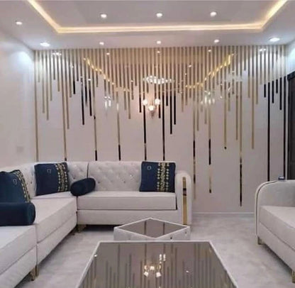 ملصق تزيين   sticker 3D effet miroire baguette 1.80m